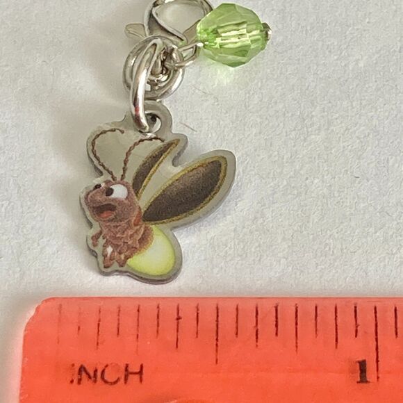 Vintage Disney Blaze Firefly Charm Clip On Zipper Pull Tinker Bell Peter Pan - Picture 7 of 8